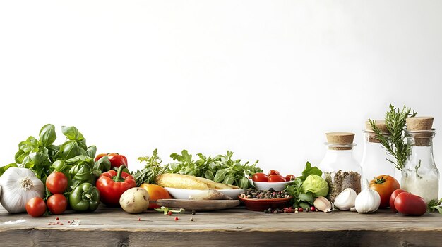 Zestaw przypraw i warzyw